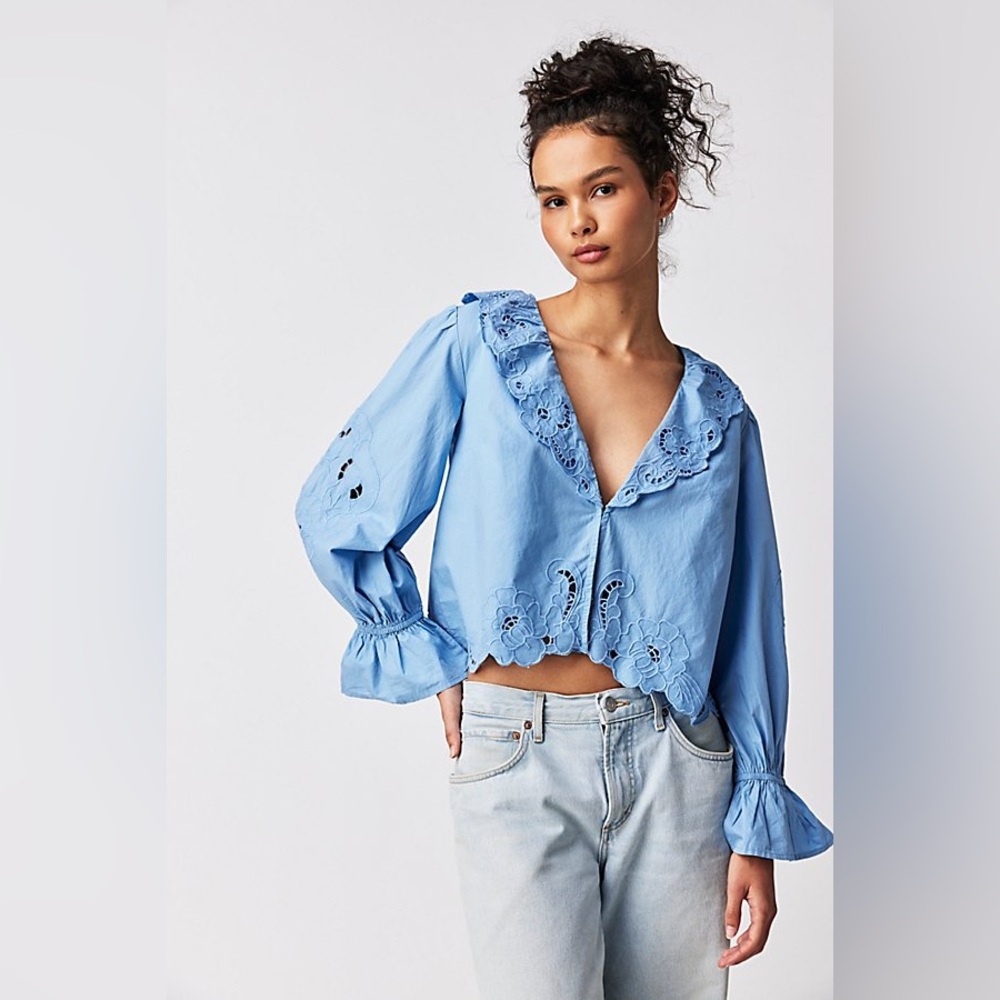 Free People Maisie Cutwork Blouse